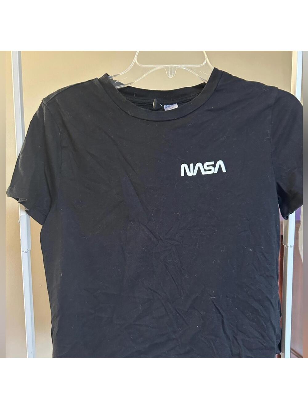 Divided Black T‑Shirt with White NASA Logo
